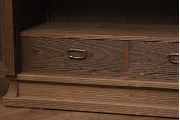 在庫未使用品　IDC大塚家具　松創　焼桐　器局(茶道具、戸棚、キャビネット)(定価約147万円)(R-041714)