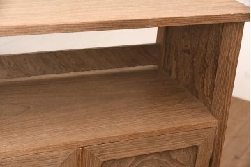在庫未使用品　IDC大塚家具　松創　焼桐　器局(茶道具、戸棚、キャビネット)(定価約147万円)(R-041714)