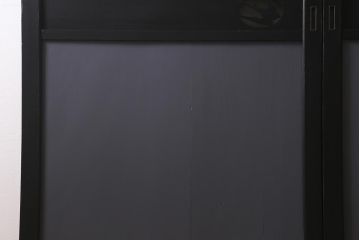 アンティーク建具　明治期　ペイント　ツバメの透かし入り板戸2枚セット(帯戸、引き戸)(R-041715)