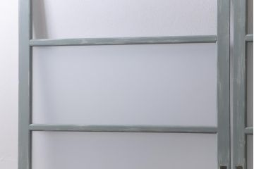 アンティーク建具　和製アンティーク　ペイント　シャビーなペイントがお洒落なガラス戸2枚セット(引き戸、建具)(R-041717)