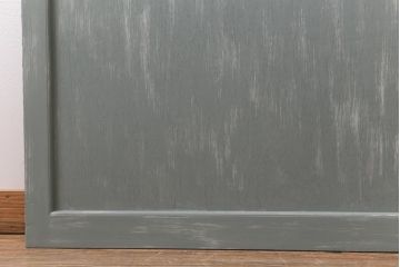 アンティーク建具　和製アンティーク　ペイント　シャビーなペイントがお洒落なガラス戸2枚セット(引き戸、建具)(R-041717)