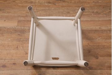 松本民芸家具　ペイント家具　爽やかなペイントが魅力的なラダーバックチェア(ダイニングチェア、椅子)(R-041718)