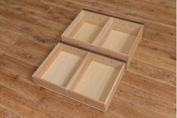 ラフジュ工房オリジナル　古金具リメイク　前板栗材　ヒノキ材　サイドチェストにも使える便利な小引き出し(小物収納、サイドチェスト)(R-041727)