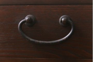 ラフジュ工房オリジナル　古金具リメイク　前板栗材　ヒノキ材　サイドチェストにも使える便利な小引き出し(小物収納、サイドチェスト)(R-041727)