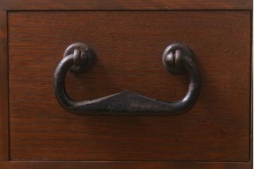ラフジュ工房オリジナル　古金具リメイク　前板栗材　ヒノキ材　どこか懐かしい雰囲気漂う小引き出し(小物収納)(R-041728)