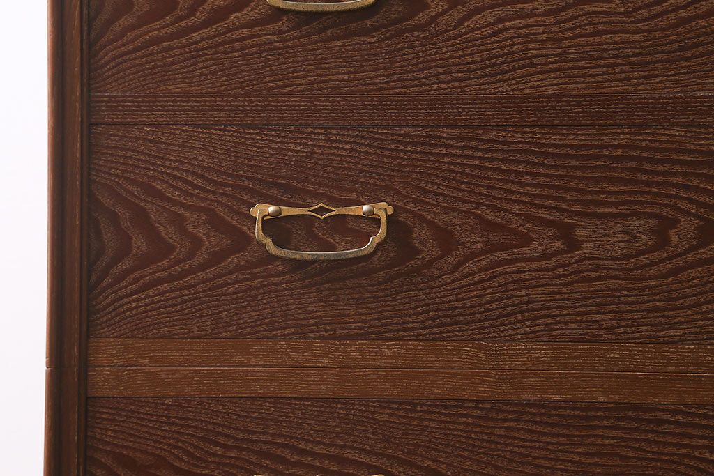 中古　国産　三方桑材貼り・中桐材　品のある佇まいが魅力の上質な重ねタンス(チェスト、和箪笥、桐箪笥、桐たんす)(R-041733)