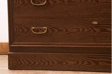 中古　国産　三方桑材貼り・中桐材　品のある佇まいが魅力の上質な重ねタンス(チェスト、和箪笥、桐箪笥、桐たんす)(R-041733)