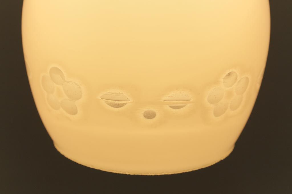 アンティーク照明　昭和レトロ　花の模様が和の雰囲気にぴったりな天井照明(吊り下げ照明、ペンダントライト)(R-041738)