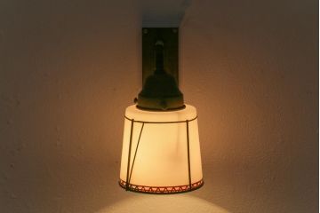 アンティーク照明　昭和初期　和の雰囲気漂うウォールランプ(壁掛け照明、ブラケットライト)(R-041742)