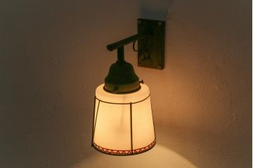 アンティーク照明　昭和初期　和の雰囲気漂うウォールランプ(壁掛け照明、ブラケットライト)(R-041742)