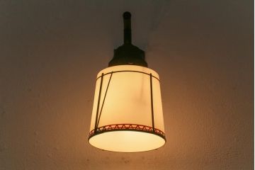 アンティーク照明　昭和初期　和の雰囲気漂うウォールランプ(壁掛け照明、ブラケットライト)(R-041742)