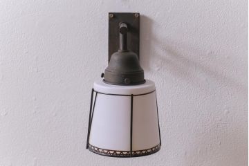 アンティーク照明　昭和初期　和の雰囲気漂うウォールランプ(壁掛け照明、ブラケットライト)(R-041742)