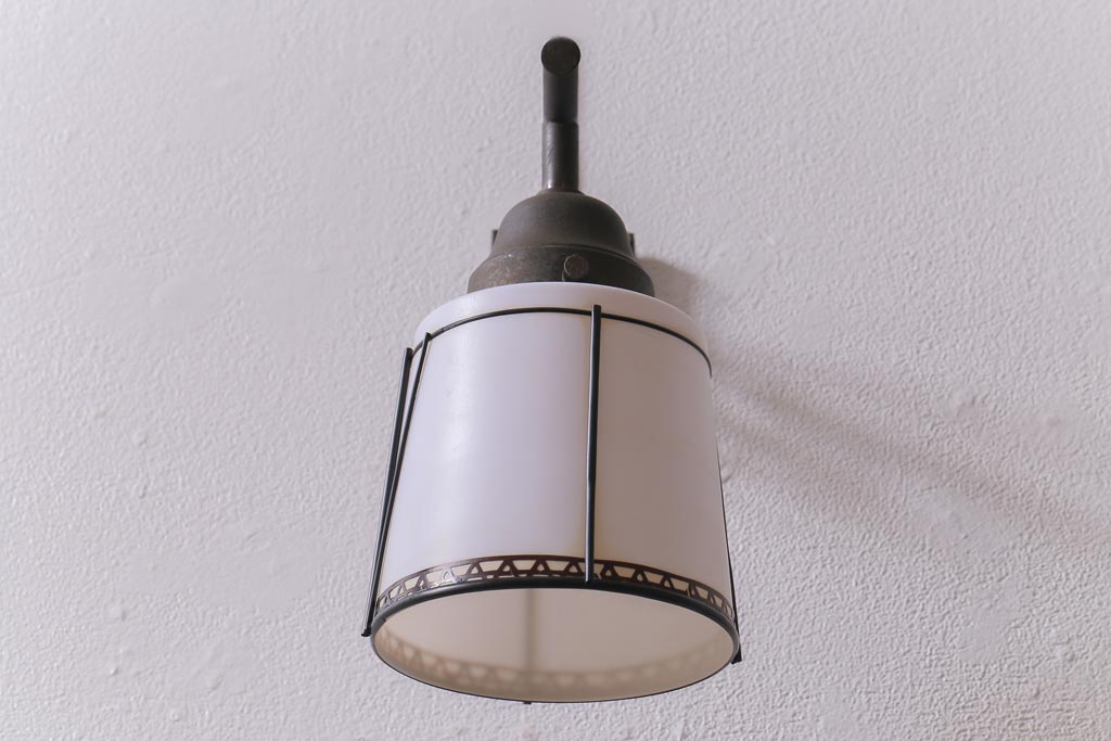 アンティーク照明　昭和初期　和の雰囲気漂うウォールランプ(壁掛け照明、ブラケットライト)(R-041742)