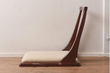 在庫未使用品　IDC大塚家具　松創　室礼　三彩　木地呂風　座椅子012(座イス)(定価約22万円)(R-041744)