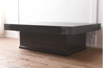 在庫未使用品　IDC大塚家具　欅産業　KSO-01　和モダンな炉付きセンターテーブル(座卓、火鉢)(定価約53万5千円)(R-041749)
