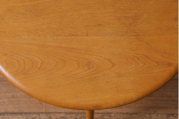 ヴィンテージ家具　イギリスビンテージ　レア品　ERCOL(アーコール)　ラウンドテーブル(バタフライテーブル、ローテーブル、センターテーブル)(R-041753)