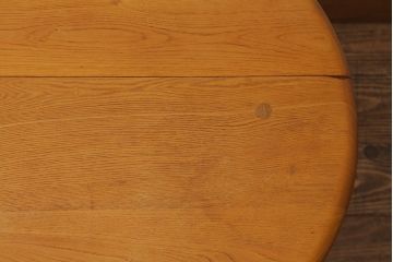 ヴィンテージ家具　イギリスビンテージ　レア品　ERCOL(アーコール)　ラウンドテーブル(バタフライテーブル、ローテーブル、センターテーブル)(R-041753)