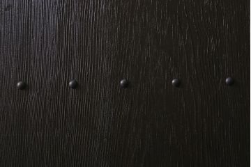 アンティーク建具　明治大正期　蔵戸リメイク　ヒノキ材　クリアガラス入り　風情漂う佇まいが魅力の蔵戸2枚セット(引き戸、玄関戸)(R-041762)