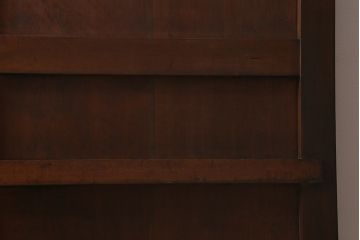 アンティーク建具　明治大正期　蔵戸リメイク　ヒノキ材　クリアガラス入り　風情漂う佇まいが魅力の蔵戸2枚セット(引き戸、玄関戸)(R-041762)