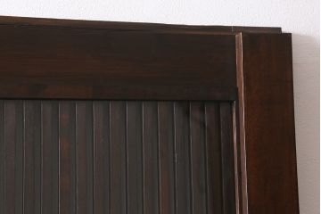 アンティーク建具　明治大正期　蔵戸リメイク　ヒノキ材　クリアガラス入り　風情漂う佇まいが魅力の蔵戸2枚セット(引き戸、玄関戸)(R-041762)