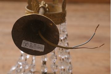 ヴィンテージ照明　フランスビンテージ　ゴージャスな空間を彩るクリスタルガラスのエンパイアシャンデリア(天井照明、吊り下げ照明)(R-041763)