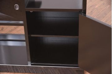 在庫未使用品　IDC大塚家具　モリシゲ(MORISHIGE/森繁)　有明35　彫漆　山と木立　　旭幸延A　和棚(定価約69万円)(R-041766)