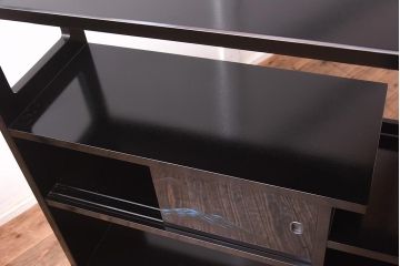 在庫未使用品　IDC大塚家具　モリシゲ(MORISHIGE/森繁)　有明35　彫漆　山と木立　　旭幸延A　和棚(定価約69万円)(R-041766)