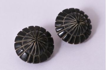 ヴィンテージ雑貨　昭和期　ボタンのようなデザインがお洒落なイヤリング(アクセサリー、ビンテージ)(R-041780)