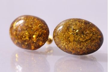 ヴィンテージ雑貨　昭和期　イエローカラーがアクセントになるイヤリング(アクセサリー、ビンテージ)(R-041781)