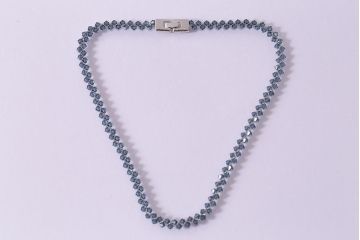 フランス　BALMAIN(バルマン)　大人の雰囲気漂うブルーのアクセサリーセット(イヤリング、ネックレス)(R-041790)