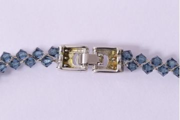 フランス　BALMAIN(バルマン)　大人の雰囲気漂うブルーのアクセサリーセット(イヤリング、ネックレス)(R-041790)