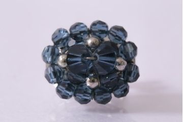 フランス　BALMAIN(バルマン)　大人の雰囲気漂うブルーのアクセサリーセット(イヤリング、ネックレス)(R-041790)
