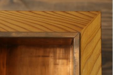 展示品　IDC大塚家具　古典木工　翁　屋久杉　花器(定価約12万3千円)(R-041795)