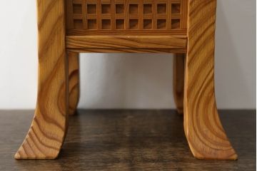 展示品　IDC大塚家具　古典木工　翁　屋久杉　花器(定価約12万3千円)(R-041795)
