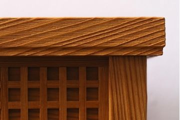 展示品　IDC大塚家具　古典木工　翁　屋久杉　花器(定価約12万3千円)(R-041796)