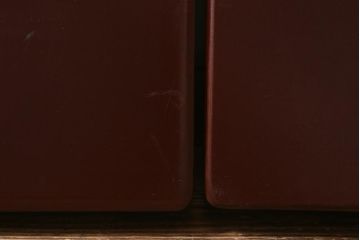 在庫未使用品　IDC大塚家具　まつおかファニチャー　鎌倉彫　竹と牡丹　漆　衣装盆　大小セット(定価約10万円)(R-041800)