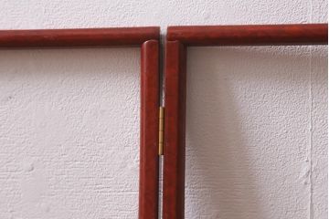 在庫未使用品　IDC大塚家具　まつおかファニチャー　朱紋　漆　小さな衣桁(タオル掛け)(定価約3万7千円)(R-041802)