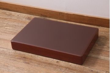 在庫未使用品　IDC大塚家具　まつおかファニチャー　朱紋　漆　衣装盆(定価約10万円)(R-041803)