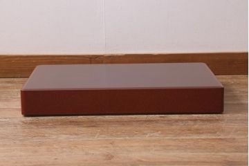 在庫未使用品　IDC大塚家具　まつおかファニチャー　朱紋　漆　衣装盆(定価約10万円)(R-041803)