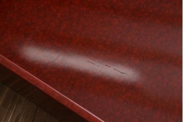 在庫未使用品　IDC大塚家具　まつおかファニチャー　朱紋　漆　衣装盆(定価約10万円)(R-041803)