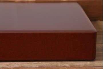 在庫未使用品　IDC大塚家具　まつおかファニチャー　朱紋　漆　衣装盆(定価約10万円)(R-041803)