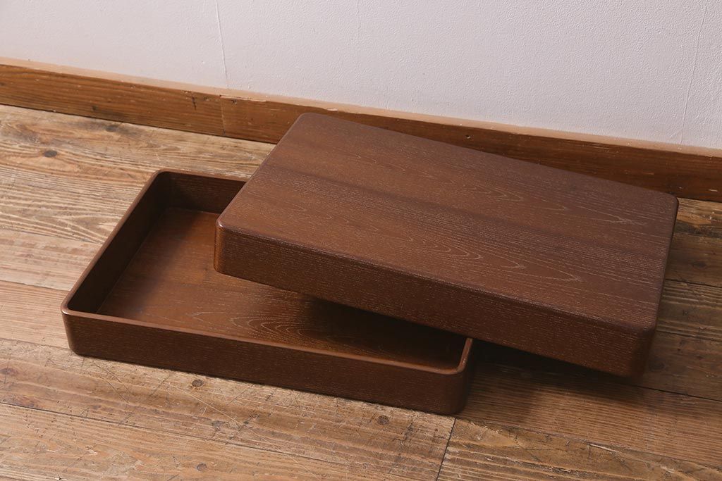 在庫未使用品　IDC大塚家具　松創(MATSUSO)　元禄　桑材製の衣装盆(定価約9万円)(R-041809)