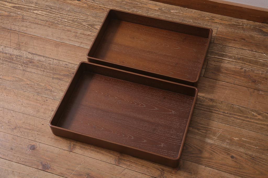 在庫未使用品　IDC大塚家具　松創(MATSUSO)　元禄　桑材製の衣装盆(定価約9万円)(R-041809)