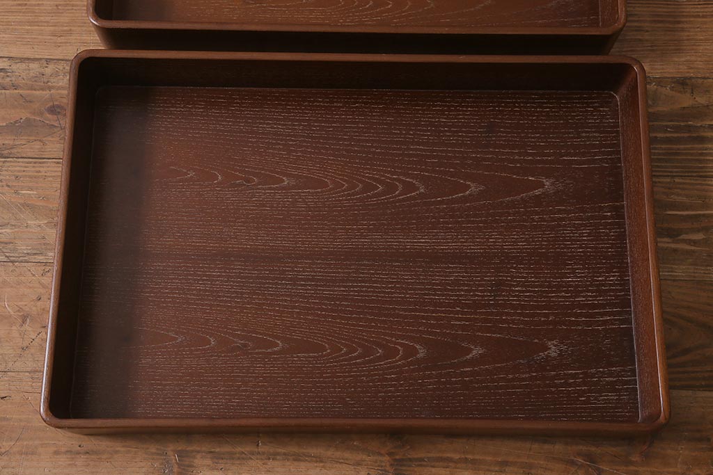 在庫未使用品　IDC大塚家具　松創(MATSUSO)　元禄　桑材製の衣装盆(定価約9万円)(R-041809)