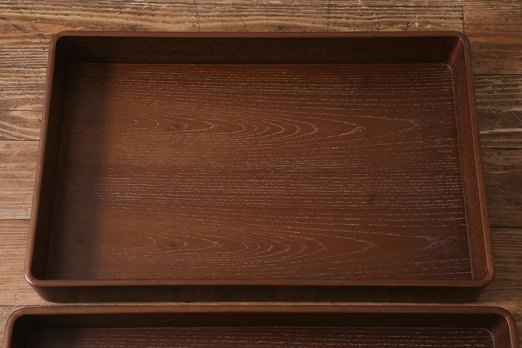 在庫未使用品　IDC大塚家具　松創(MATSUSO)　元禄　桑材製の衣装盆(定価約9万円)(R-041809)