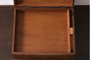 在庫未使用品　IDC大塚家具　松創　元禄　桑材製の針箱(裁縫箱)(定価約7万7千円)(R-041814)