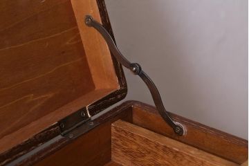 在庫未使用品　IDC大塚家具　松創　元禄　桑材製の針箱(裁縫箱)(定価約7万7千円)(R-041814)