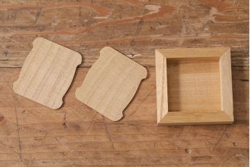 在庫未使用品　IDC大塚家具　松創　元禄　桑材製の針箱(裁縫箱)(定価約7万7千円)(R-041814)