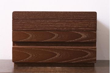 在庫未使用品　IDC大塚家具　松創　元禄　桑材製の針箱(裁縫箱)(定価約7万7千円)(R-041817)