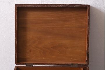 在庫未使用品　IDC大塚家具　松創　元禄　桑材製の針箱(裁縫箱)(定価約7万7千円)(R-041817)
